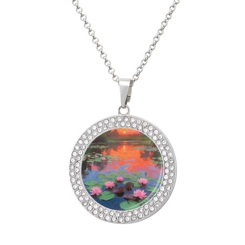 Women's Glass Pendant Necklace