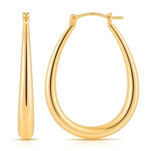 Monet Oval Hoop Earrings | Timeless Silhouettes in Gold-Tone Finish