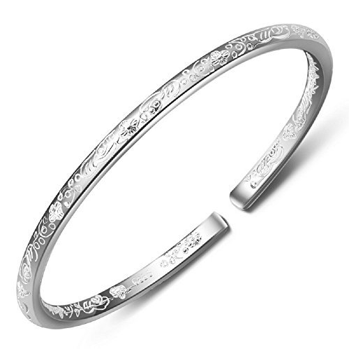 Monet Women's Silver Bangle Bracelet